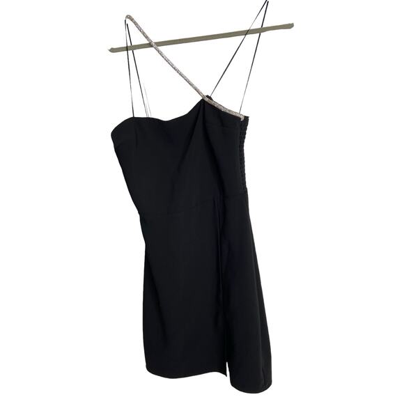 Revolve Amanda Uprichard Dream Mini Dress Crystal Embellished Strap Slit Med - Picture 7 of 11